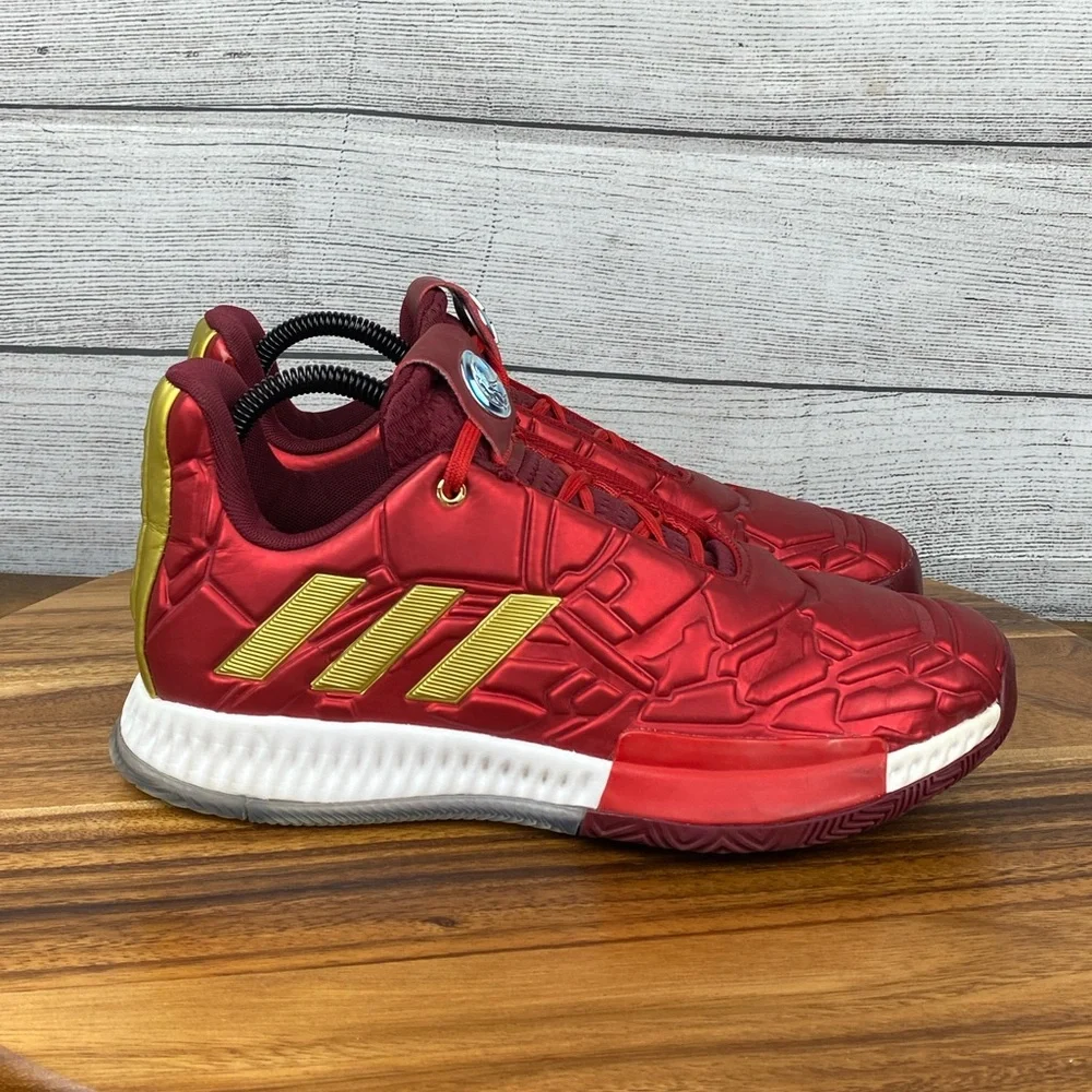 Adidas x Marvel Harden Volume 3 Iron Man Basketball Shoes EG2626 Youth Size 6